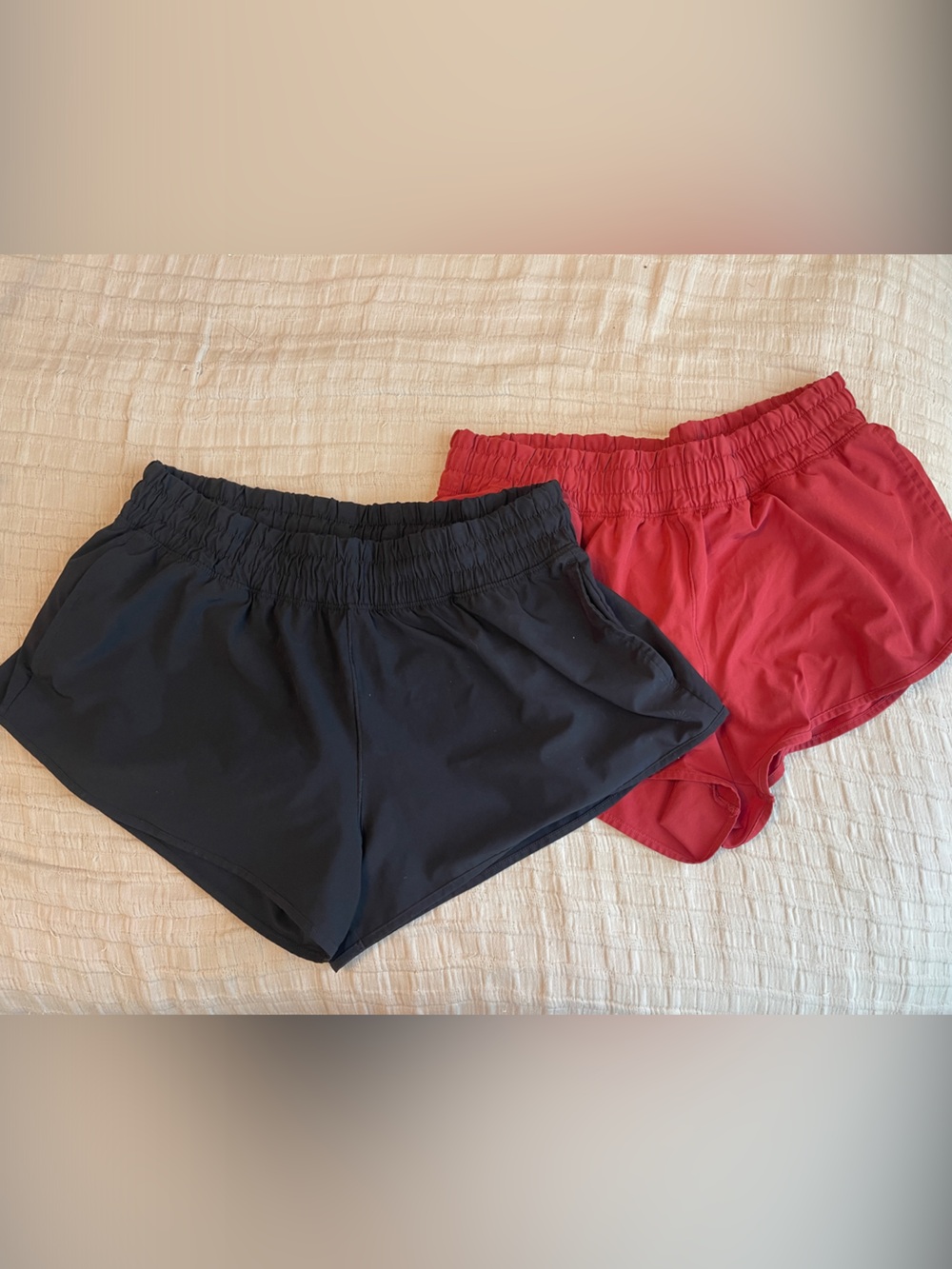 aerie Women's Athletic Shorts Duo - Black & Red